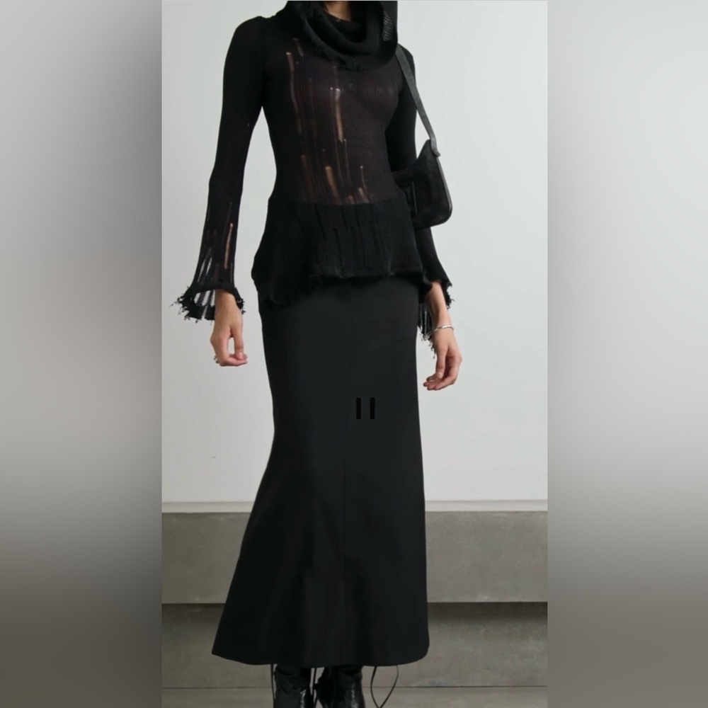 NWT Acne Studios Black Maxi Tailored Skirt - Size 38/6